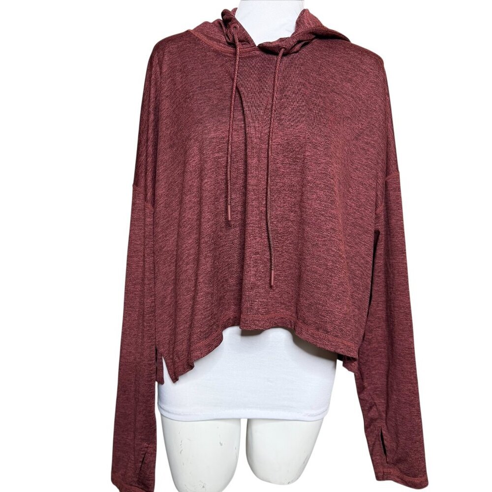 Athleta Uptempo Short Hoodie maroon XL